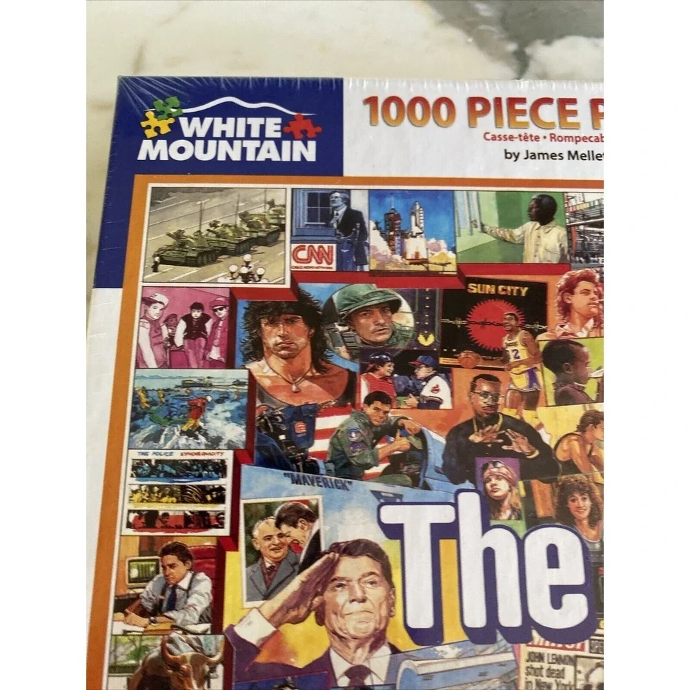 White Mountain Puzzle Multicolor‎ The 1980s 1000 Piece James Mellett Collage 868